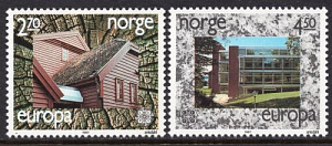 Норвегия 1987, Европа , Архитектура, 2 марки